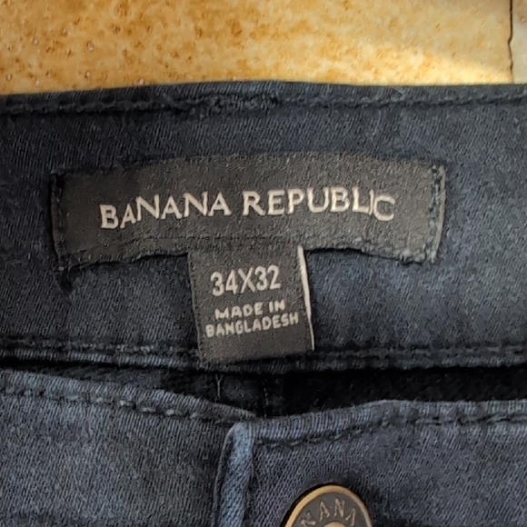 Banana Republic Men's Black Straight Stretchy Cotton Jeans Size 34x32 - Picture 3 of 11